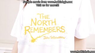 Hotkinkyjo in John Yellow Snow shirt bang massive sex-toy from mrhankey & anal prolapse