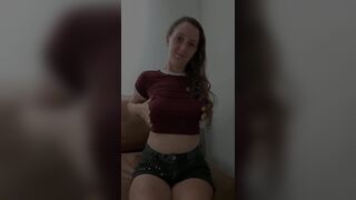 Late Night Tease In advance of Getting Willing for Couch: My Vagina Was so Moist, I Feel Like Such a Nasty Bitch
