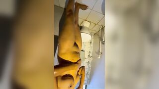 Homemade wife bathing movie scene