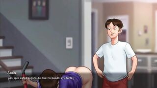 Mom wanted to bang the tenant and this babe got her crave - summertime saga