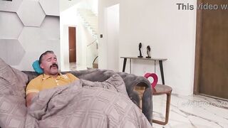 Wife Does Not Notice Husbands Mastix Sucking Him Underneath The Blanket - Charles Dera, Chloe Rose, Rachael Cavalli