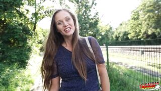 German Scout - Natural Hotty Riddy with Hirsute Snatch Get Multiple Climax at Pick up Casting
