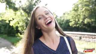 German Scout - Natural Hotty Riddy with Hirsute Snatch Get Multiple Climax at Pick up Casting