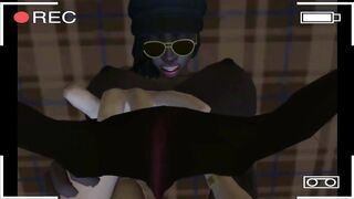 Intimate movie scene of Lash Leiy Ebony gal with a large booty and braids hot
