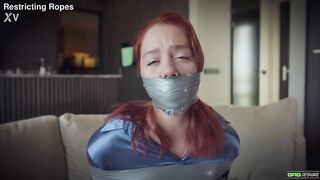 Youthful hotty next door law secretary bound up and wrapgagged