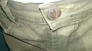 Panties soiled with a cloth diaper