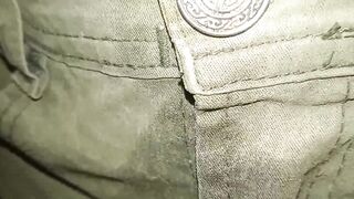 Panties soiled with a cloth diaper