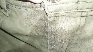 Panties soiled with a cloth diaper