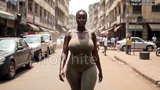 BBC Breeding Creampie Naija (AI generated) Black Curvy Large Butt Large Melons Hotwife Raw Interracial Homemade Unfathomable Snatch - Nigerian Amateur Porn