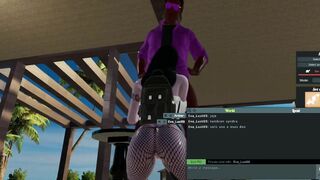 A rock angel finishes a porn recording
