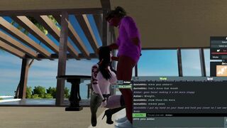A rock angel finishes a porn recording