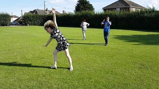 Flashing Twat Doing Cartwheels In The Park