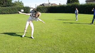 Flashing Twat Doing Cartwheels In The Park