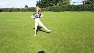 Flashing Twat Doing Cartwheels In The Park