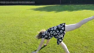 Flashing Twat Doing Cartwheels In The Park