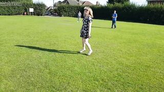 Flashing Twat Doing Cartwheels In The Park