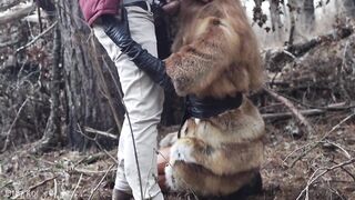 Outdoor sex with redhead teen in winter forest. Risky public bang - Otta Koi