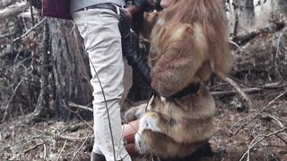 Outdoor sex with redhead teen in winter forest. Risky public bang - Otta Koi
