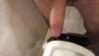 I pee in the WC, lift my dick by masturbation, prepare it for entering your anal.