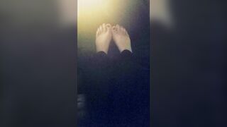 See my nice-looking feet beneath my desk.
