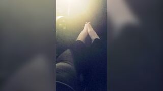See my nice-looking feet beneath my desk.
