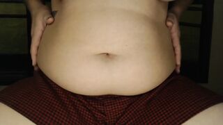 Squeezing Jiggling My Obese Abdomen