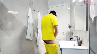 Mischievous Stepson Teases Stepmom by Filling the Woman's Favourite Face Cream Jar with His Cum