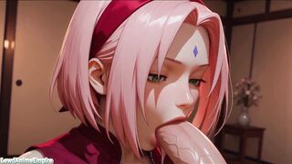 Sakura x Hinata with massive dildos in their butts