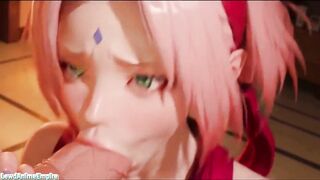 Sakura x Hinata with massive dildos in their butts