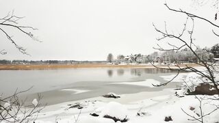 Wetting and Messing my Diaper on a Wintry Shore