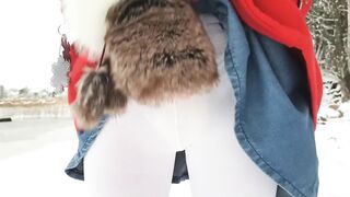 Wetting and Messing my Diaper on a Wintry Shore
