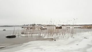 Wetting and Messing my Diaper on a Wintry Shore