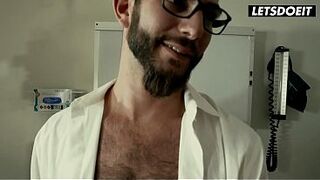 Tattooed Golden-haired and Curvy Latin babe Bang His Wang Jointly... Sloppy Double Mouth Bang With Deepthroat and Spit