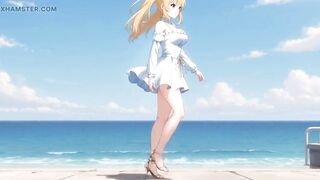 Blond Mini Costume Bitch Pier Butt & Tit Flash Loud Masturbation Ai Generated