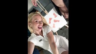 All natural large titties large butt hawt mother I'd like to fuck painter wishes her model to masturbate for her own fun whilst painting him