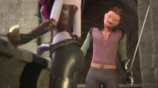 3DGSPOT - Breasty Elf Dominates A Stud In A Fight And Is Rewarded By His Knob! CG ANIMATION!