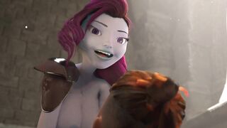 3DGSPOT - Breasty Elf Dominates A Stud In A Fight And Is Rewarded By His Knob! CG ANIMATION!