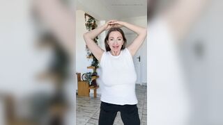 Sexy GILF Shaking Massive Natural Bazookas Compilation