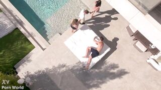 Assured Bikini Chicks Rossa Vaxx And Lula Stocch Entice Shy Dude Into A Carnal Foursome GP3453
