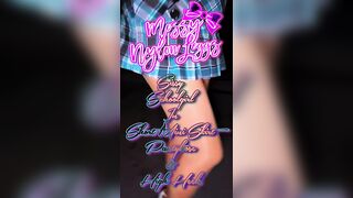 MissyNylonLeggs - Sissy Schoolgirl in Short Mini Petticoat , Hose , & High Heels
