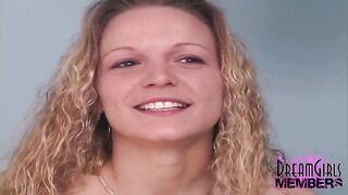 Small Freak Bares Her Shaved Vagina On Our Daybed