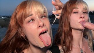 That babe Risks It Once more: Public Outdoor Sloppy Deepthroat Milking – Ahegao Facial Finish