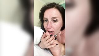 SUCKING MY FOOT BY PLIANT BITCH MY  WITH WORDS
