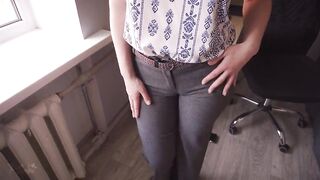 Hawt Coworker Teases Cameltoe In Trousers And Pants