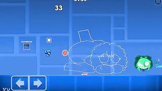 Grabbing a admirable booty in Geometry Dash