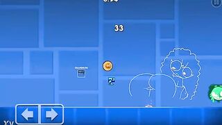 Grabbing a admirable booty in Geometry Dash
