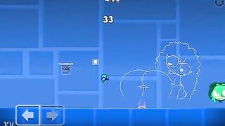Grabbing a admirable booty in Geometry Dash