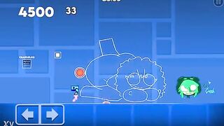 Grabbing a admirable booty in Geometry Dash