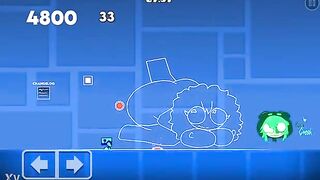 Grabbing a admirable booty in Geometry Dash