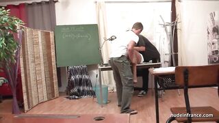 French teacher mother i'd like to fuck hard sodomized and facialized by student